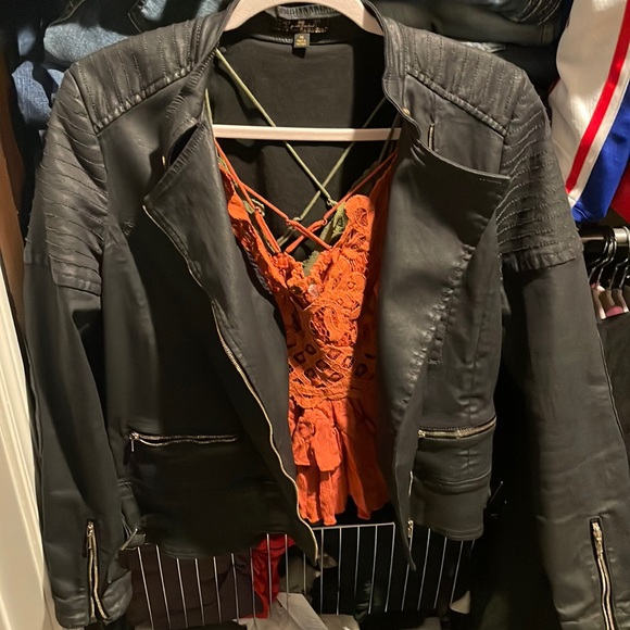 7 seven for all mankind black jacket size medium - Picture 1 of 4
